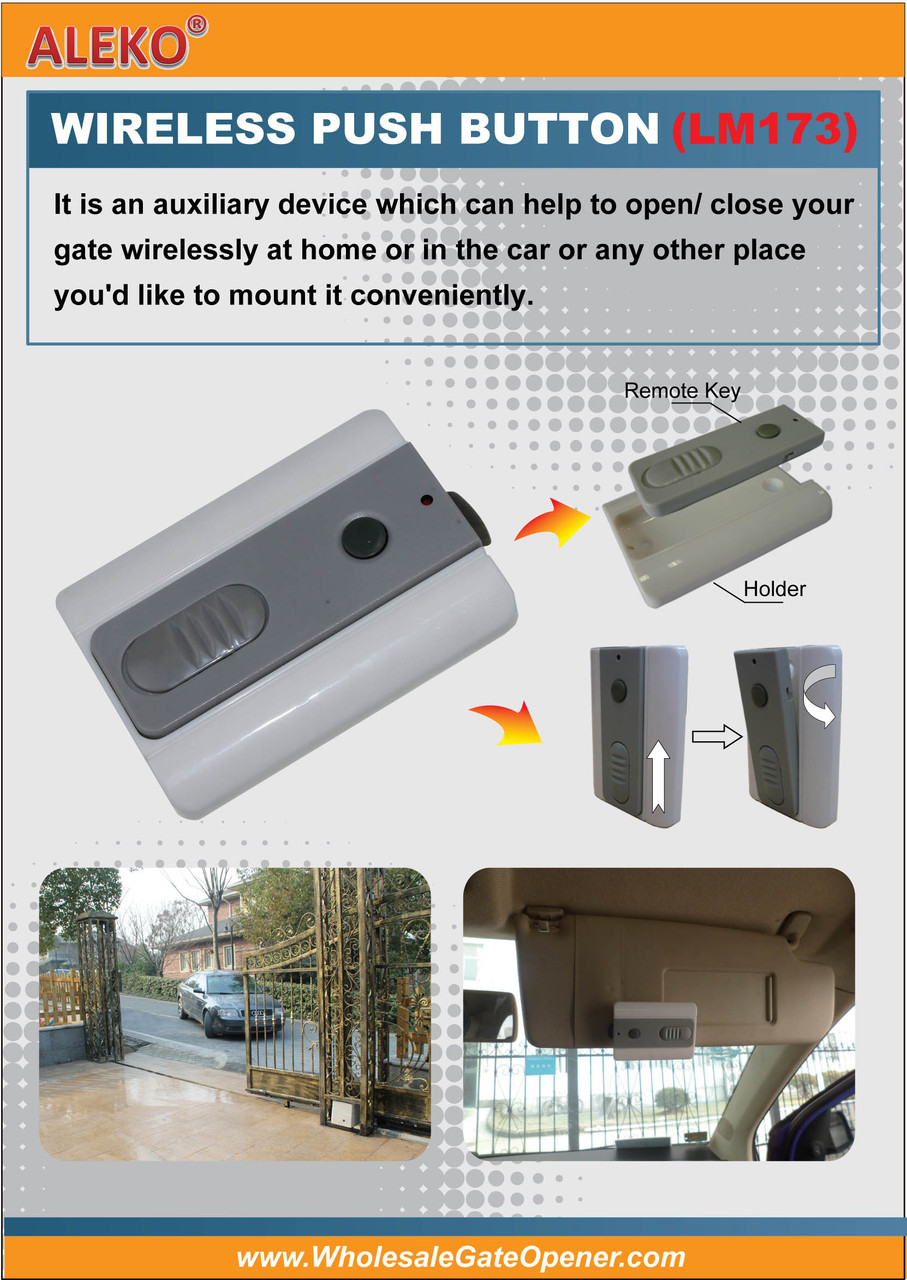 Aleko Wireless Push Button for Gate Opener - LM173