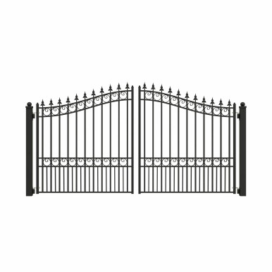 Steel Dual Swing Driveway Gate - LONDON Style - 12 x 6 Feet
