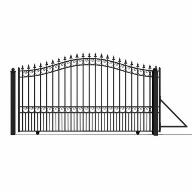 Steel Sliding Driveway Gate - LONDON Style - 12 x 6 Feet