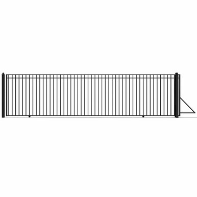 Single Slide Steel Driveway Gate - MADRID Style - 12 x 6 Feet