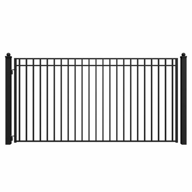 Steel Single Swing Driveway Gate - MADRID Style - 12 x 6 Feet