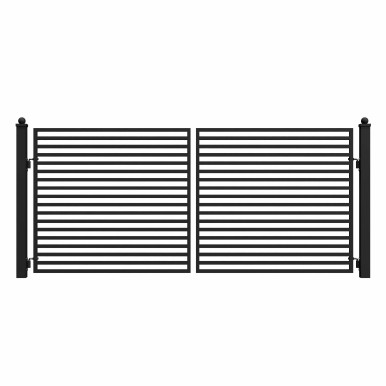 Steel Dual Swing Driveway Gate - MILAN Style - 12 x 6 Feet
