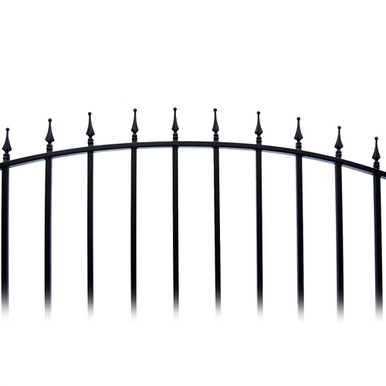 Steel Single Swing Driveway Gate - MUNICH Style - 12 x 6 Feet