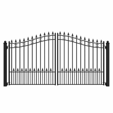 Steel Dual Swing Driveway Gate - ST.LOUIS Style - 12 x 6 Feet