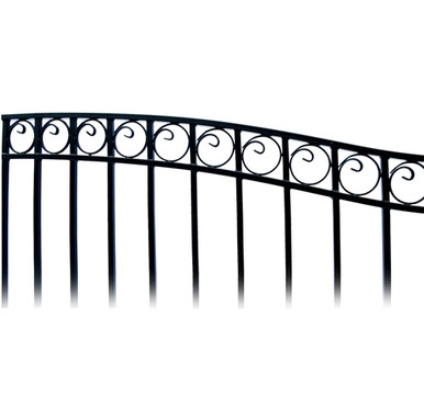 Steel Single Swing Driveway Gate - DUBLIN Style - 14 x 6 Feet