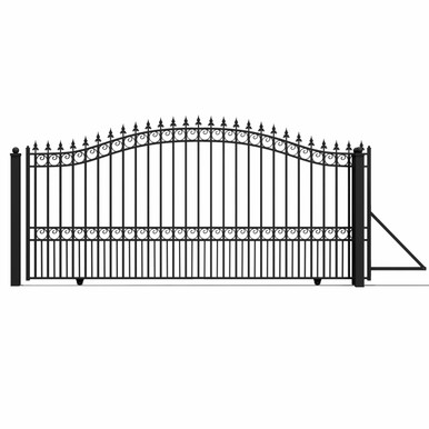 Steel Sliding Driveway Gate - LONDON Style - 14 x 6 Feet