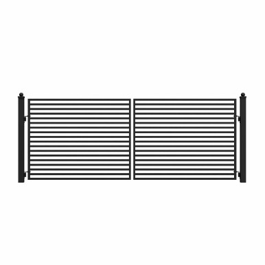 Steel Dual Swing Driveway Gate - MILAN Style - 14 x 6 Feet