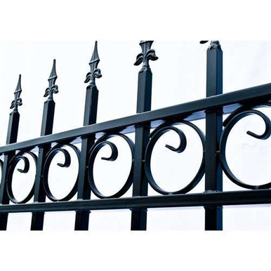 Steel Dual Swing Driveway Gate - OSLO Style - 14 x 6 Feet