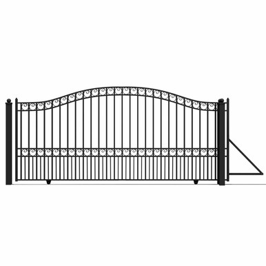 Steel Sliding Driveway Gate - PARIS Style - 14 x 6 Feet