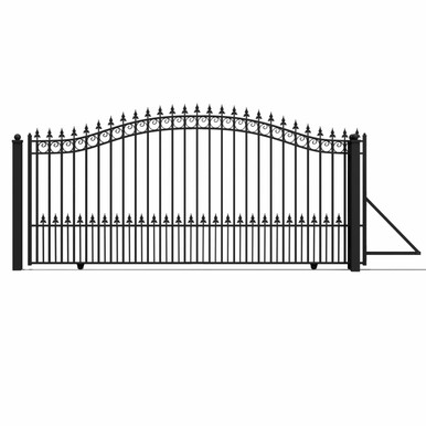 Steel Sliding Driveway Gate - PRAGUE Style - 14 x 6 Feet