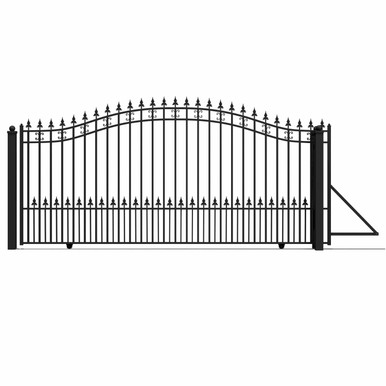 Steel Sliding Driveway Gate - ST.LOUIS Style - 14 x 6 Feet