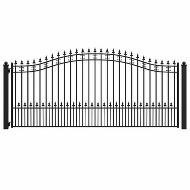 Steel Single Swing Driveway Gate - ST.LOUIS Style - 14 x 6 Feet