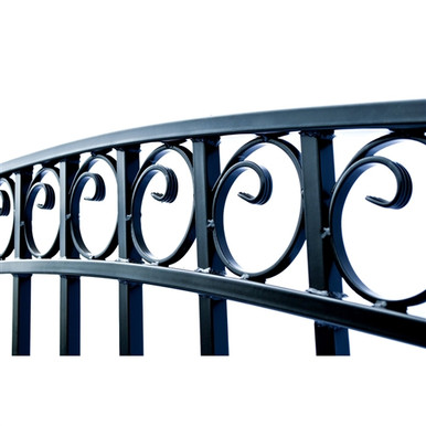 Steel Single Swing Driveway Gate - DUBLIN Style - 16 x 6 Feet