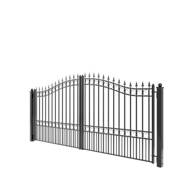 Steel Dual Swing Driveway Gate - LONDON Style - 16 x 6 Feet