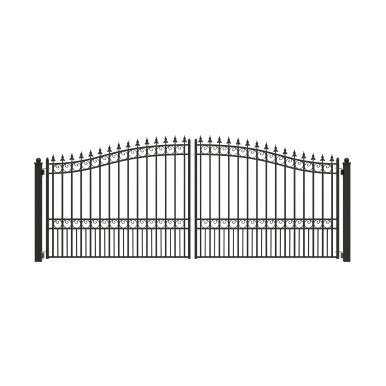 Steel Dual Swing Driveway Gate - LONDON Style - 16 x 6 Feet