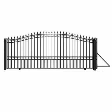 Steel Sliding Driveway Gate - LONDON Style - 16 x 6 Feet