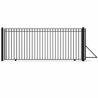 Slide Steel Driveway Gate - MADRID Style - 16 x 6 Feet