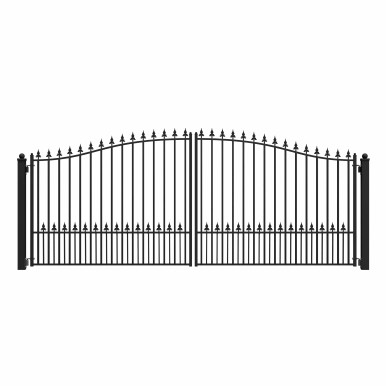 Steel Dual Swing Driveway Gate - MUNICH Style - 16 x 6 Feet