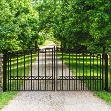 Steel Dual Swing Driveway Gate - PARIS Style - 16 x 6 Feet