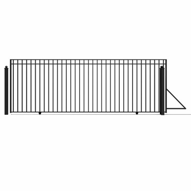 Steel Sliding Driveway Gate - MADRID Style - 18 x 6 Feet
