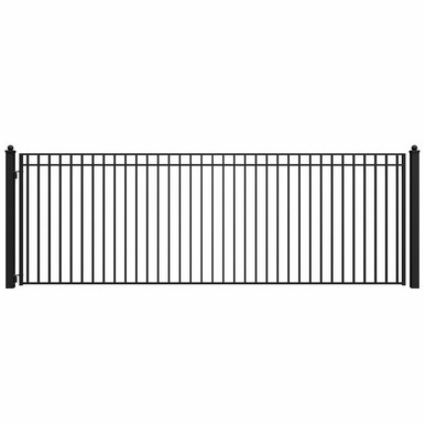 Steel Single Swing Driveway Gate - MADRID Style - 18 x 6 Feet