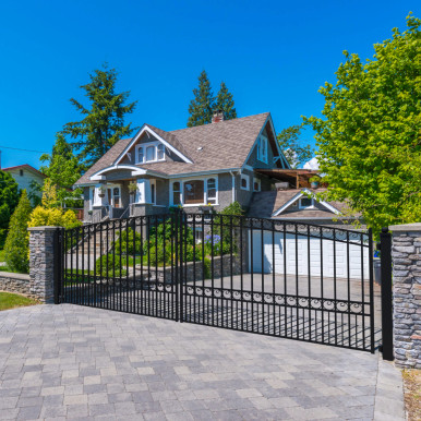 Steel Dual Swing Driveway Gate - PARIS Style - 18 x 6 Feet