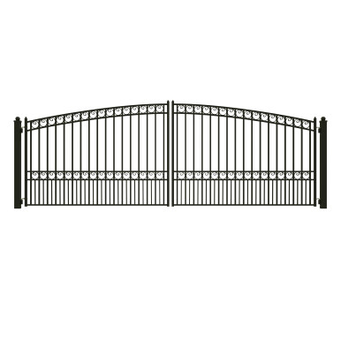 Steel Dual Swing Driveway Gate - PARIS Style - 18 x 6 Feet