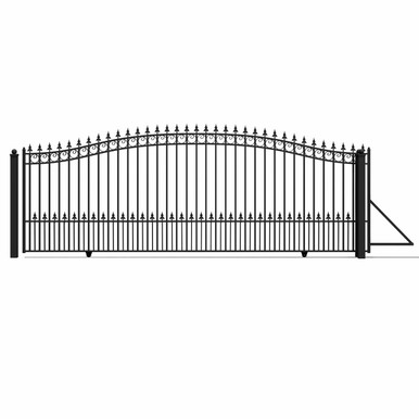 Steel Sliding Driveway Gate - PRAGUE Style - 18 x 6 Feet