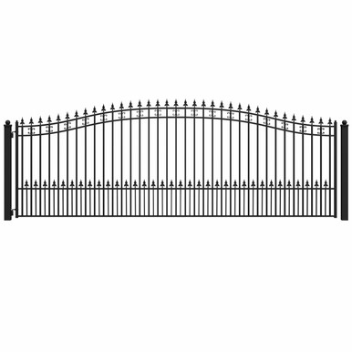 Steel Single Swing Driveway Gate - ST.LOUIS Style - 18 x 6 Feet