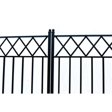 Steel Dual Swing Driveway Gate - STOCKHOLM Style - 18 x 6 Feet