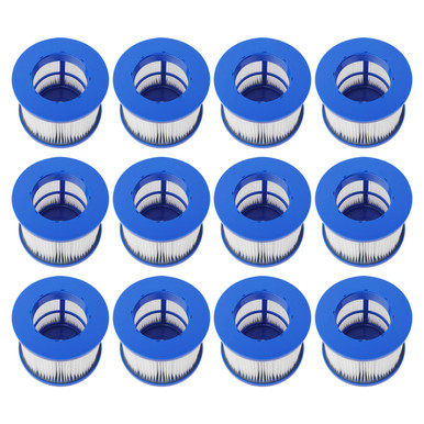 Water Filter Cartridge for Inflatable Hot Tub Spa - Blue - Lot of 12