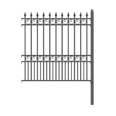 Steel Fence - LONDON Style - 8 x 5 Ft