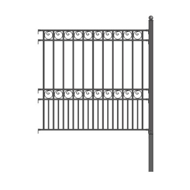 Steel Fence - PARIS Style - 8 x 5 Ft