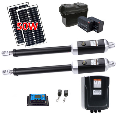 Dual Swing Gate Operator - GG1300/AS1300 AC/DC - Solar Kit 50W - ALEKO