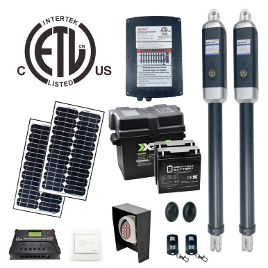 Dual Swing Gate Operator - GG1300U/AS1300U AC/DC - ETL Listed - Solar Kit 60W