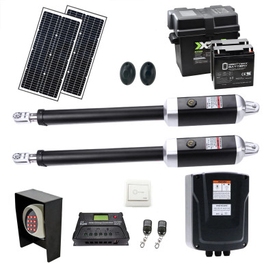 Dual Swing Gate Operator - GG1700/AS1700 AC/DC - Solar Kit 60W - ALEKO