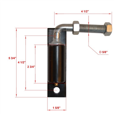 Regular Hinge J-Bolt for Driveway Gates - 5/8-Inch - LM114
