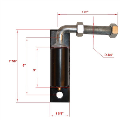 Heavy-Duty Hinge J-Bolt for Driveway Gates - 3/4-Inch - LM115