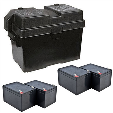 Set of Battery Box - LM130 for 22AH Batteries and Four 22AH Batteries
