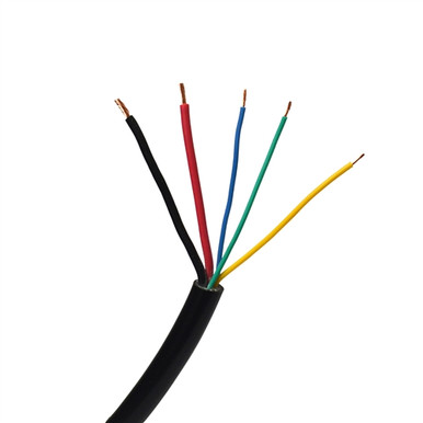 Black Stranded Wire - LM150 - 5-Core - 40 Feet