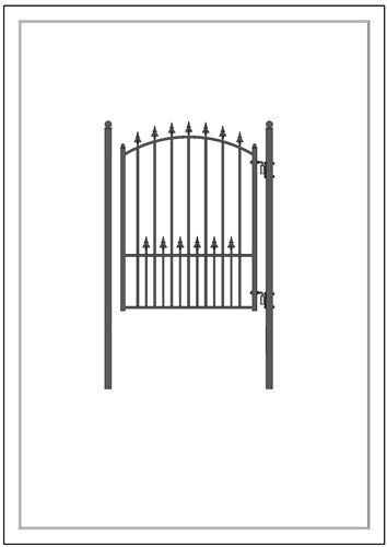 Steel Pedestrian Gate - MUNICH Style - 5 ft