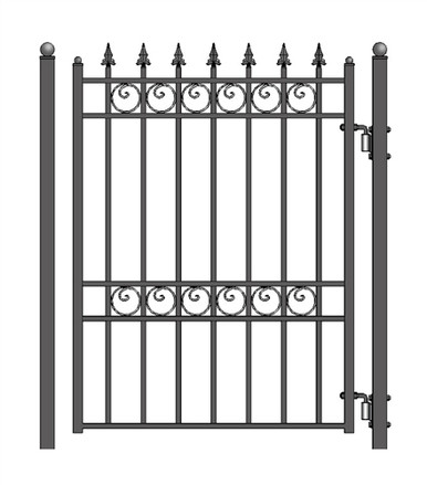 Steel Pedestrian Gate - OSLO Style - 5 ft