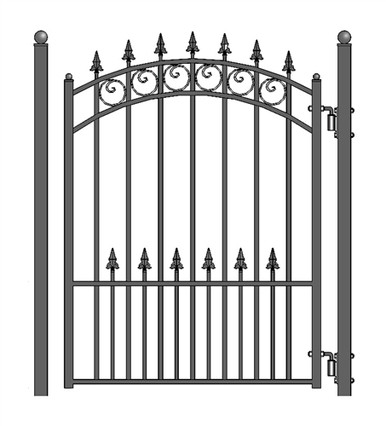 Steel Pedestrian Gate - PRAGUE Style - 5 ft