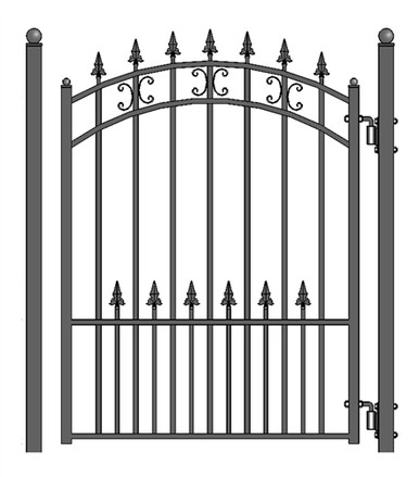 Steel Pedestrian Gate - ST.LOUIS Style - 5 ft