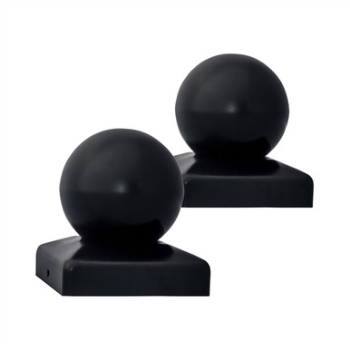 Large Cap for Driveway Gate Post - 3.5 x 3.5 Inches - Black - Lot of 2