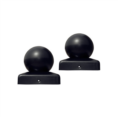 Medium Cap for Driveway Gate Post - 2.5 x 2.5 Inches - Black - Lot of 2