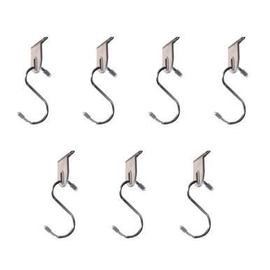 Heavy Duty S-Shaped Hanging RV Awning Hooks - 7-Pack - Gray