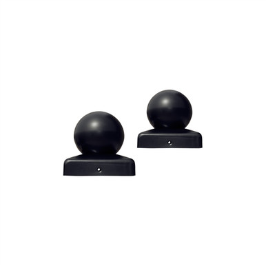 Small Cap for Driveway Gate Post - 1.7 x 1.7 Inches - Black - Lot of 2