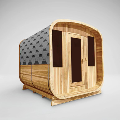 Arnica Rustic Cedar Square Sauna – 4 Person