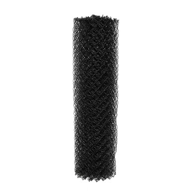 Galvanized Steel Chain Link Fence Fabric - 4 x 50 Feet - 9.5 AW Gauge - Black